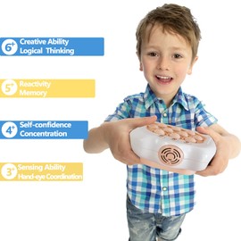 Intoypad Pop The Target! Handheld Speed Push Game Machine: A Fun Multiplayer Game for Family. Sensory Fidget Toy Christmas Toys Gifts for 6 7 8 9 10 11 12 Years Old Kids Road Trip Car Games Kids White