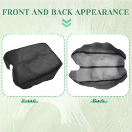 VKGUG Center Console Lid Armrest Cover Replacement Compatible with Honda Accord 2008 2009 2010 2011 2012 Leather Car Arm Rest Skin Upholstery Black (Only Leather Part)