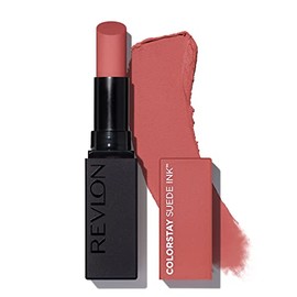 REVLON REVLON Lipstick, ColorStay Suede Ink, Built-in Primer, Infused with Vitamin E, Waterproof, Smudge-proof, Matte Color, 005 Hot Girl, 0.09 oz.