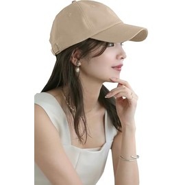 Little & More Women's Cap, Hat, 2 Sizes, Deep, UV, UV Protection, Blackout, Stylish, Sun Protection, 100% UV and Light Blocking, UPF 50+, beige, 55.0 cm