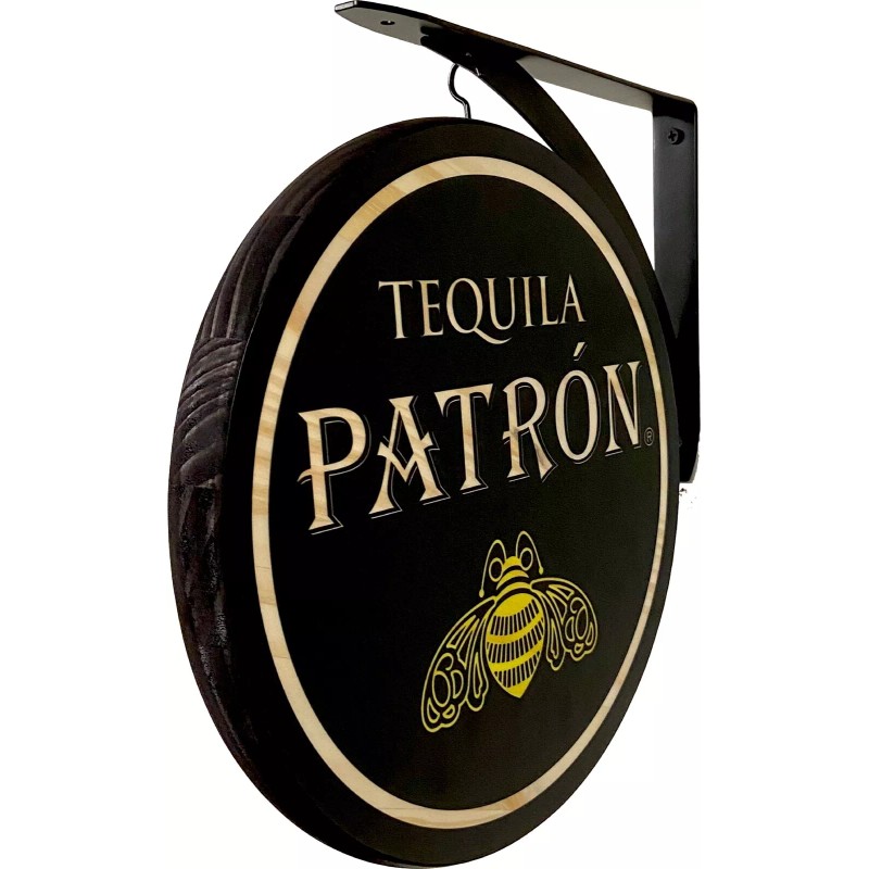 Patron Tequila Double Sided Wood Pub Sign