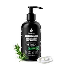 Crema definidora de rizos para hombre – Con manteca de karité, aceite de argán y aloe vera – Crema de peinado ligera para cabello rizado, ondulado y afro – Controla el encrespamiento, secado al aire o con difusor – Sin sensación grasosa, aroma a romero – 250 ml