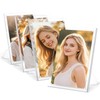 Egofine 5x7 Acrylic Frames Set of 4, Clear Picture Frames