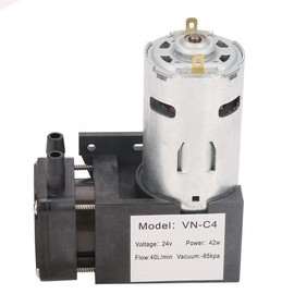 DC 24V Mini Oilless Vacuum Pump, Small -85KPa Flow 40L/min Oilless Pump for Gas Air