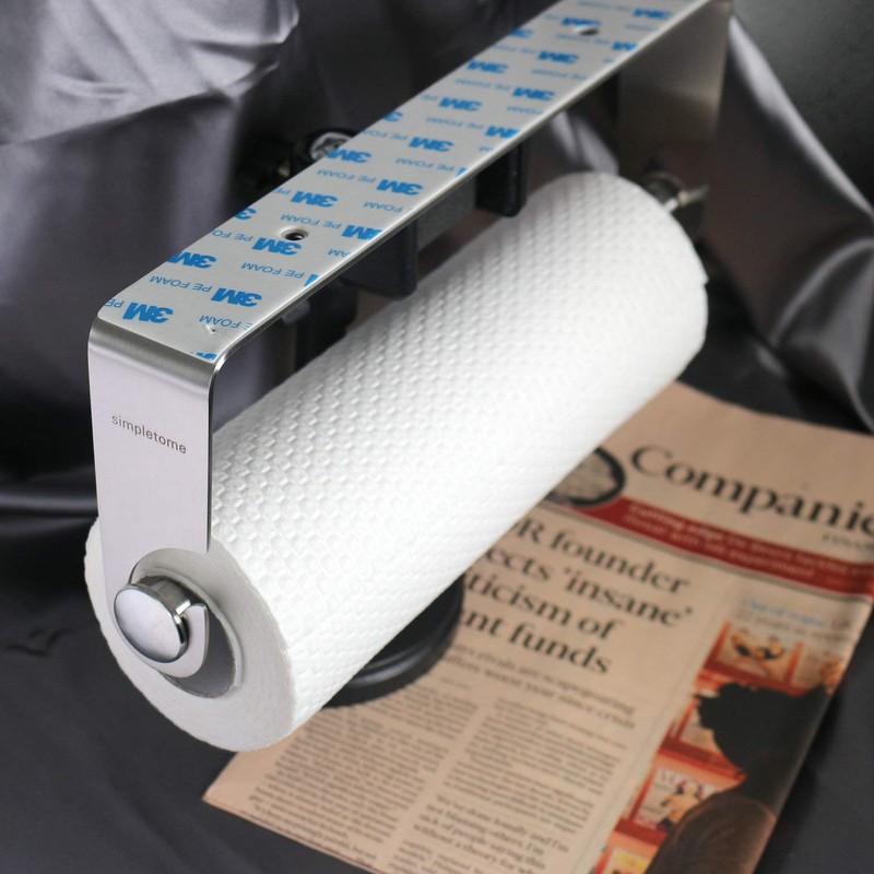 simpletome Kitchen Paper Towels Holder Under Cabinet Adhesive or Drilling