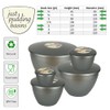 Just Pudding Basins Silver Space Saving Set of Plastic Steam