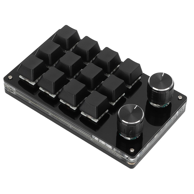 One Handed Macro Mechanical Keyboard 12 Key Multifunction DIY Programmable