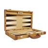 New! - 15-inch Luxurious Map Backgammon Set - Brown Board