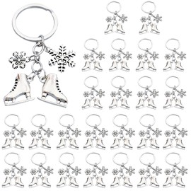 iMagitek 25 Pcs Skating Keychain Skates Snowflake Keychain Ice Skating Skate Lover Keychain