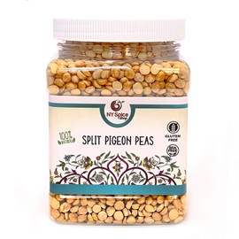 100% Natural Plain Toor Dal - Protein & Fiber Split Pigeon Peas - Finest Taste of Cajanus Cajan | Arhar Dal | Kandi Pappu | Thuvaram Paruppu| Orhor Dal Pack of 3 Pound by Ny SPICE SHOP