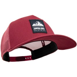 Jumping Bird Trucker Cap Unisex Piz Cengalo Bordeaux • Outdoor Mesh Cap for Sports and Summer • Individually Adjustable 54-62 cm • Cap