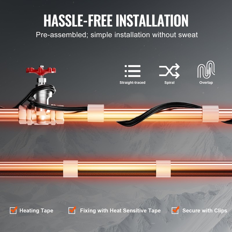 Happybuy 140FT Self - Regulating Heating Cable: With a substantial