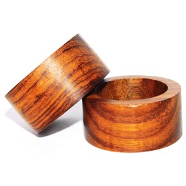 SHAFA IMPEX Napkin Rings, Wood Napkin Rings Set of 12 Napkin Holders Buckles for Dining, Anniversary, Birthday, Dinner, Christmas, Party of Table Setting (Pack of 12
