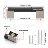 Fulgente Euro Cabinet Handles Flat Black 10 Pack, Hole Spacing: