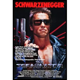 "The Terminator"  Schwarzenegger Classic movie mini poster style type MAGNET