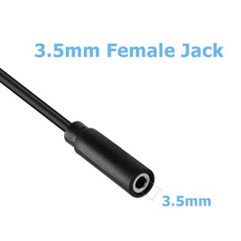 YAODHAOOD Replacement 3.5mm Female Plug to Bare Wire Open End TS 2 Pole Stereo 1/8" 3.5mm Plug Jack Pigtail Audio Cable for Headphone Microphone Cable Repair (5PCS) (3.5mm TS Female 2 Pole)