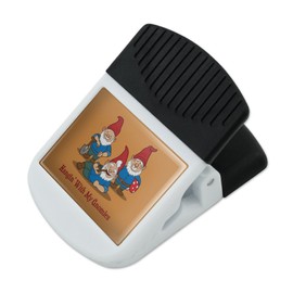 Hanging With My Gnomies Gnomes Refrigerator Fridge Magnet Magnetic Hanging Hook Note Snack Clip