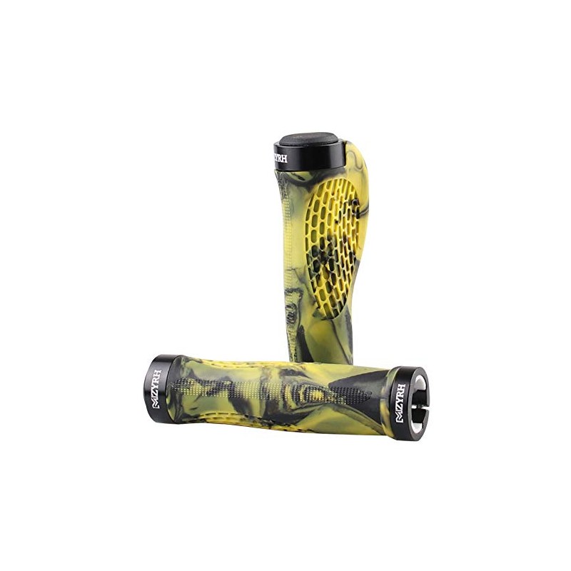 VOANZO Bicycle Handlebar Grips, 2 Sided Locking, Non-Slip TPR Rubber