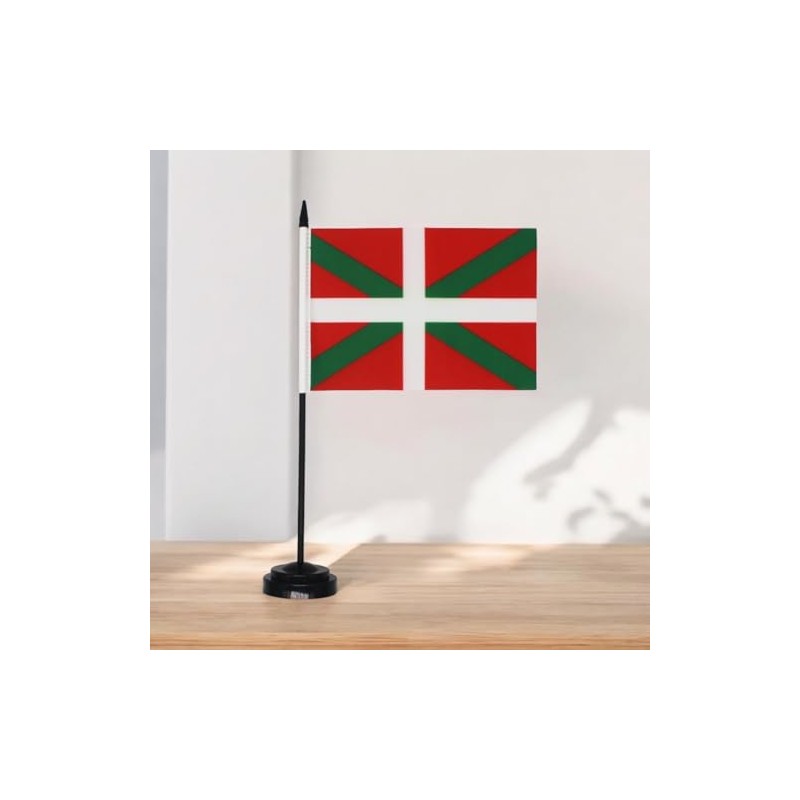 Pandiui23 Set of 2 Basque Country Table Flags 21 x