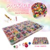 TOAOB 1050 Pieces Natural Round Colourful Wooden Beads Set 6