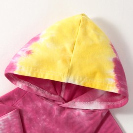 Dog Cotton Tie dye Hoodie Colorful Pullover Sweatshirts Soft and Stretch Pets Clothes Hooded for Medium Dogs(Colorful M)