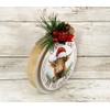 AGD Christmas Decor - Highland Cow Bells Chunky Wood Bulb