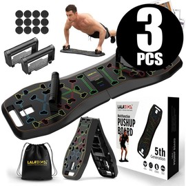 LALAHIGH Emurdyon Portable Home Gym System: Improve Core Strength, Ergonomic Handles, Durable Materials, Portable Fitness Tool, Perfect for Home Use - Specification: 3PCS-Single Board