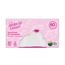 Cloud Clean Eco Towelettes, Certified 100% USDA Biobased Face Towel, Biodegradable Disposable Face Towelette, Dry Wipe Made From Ultra Soft, 100% Eucalyptus Fibers, 60ct., 1 pack