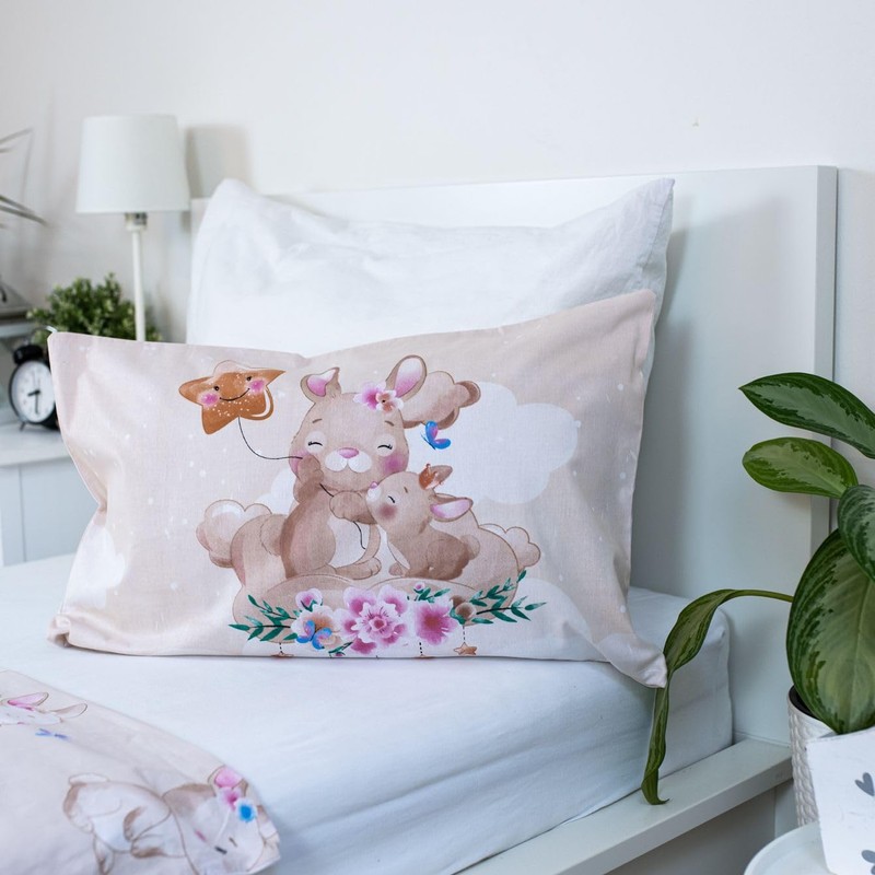 Jerry Fabrics Baby Bed Linen Reversible Bedding Set Bunny Star