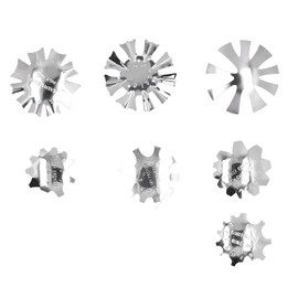 Nail Art Manicure Edge Trimmer, Easy to Use French Smile Line Cutter 7pcs for Nail Salons for Beginners for SPA for Home for Manicurists for Nail Schools(A-G Silver)