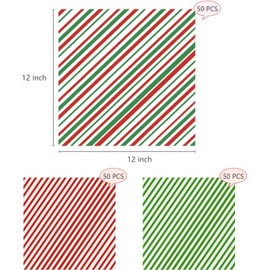 Bethany Home 150 Pack Wax Paper Christmas Baking Paper Greaseproof Paper Wrapping Christmas Wax Paper Sheets Sandwich Wrap Paper Wrapping Tissue Food Basket Food Picnic Paper (Christmas-150 Sheets)