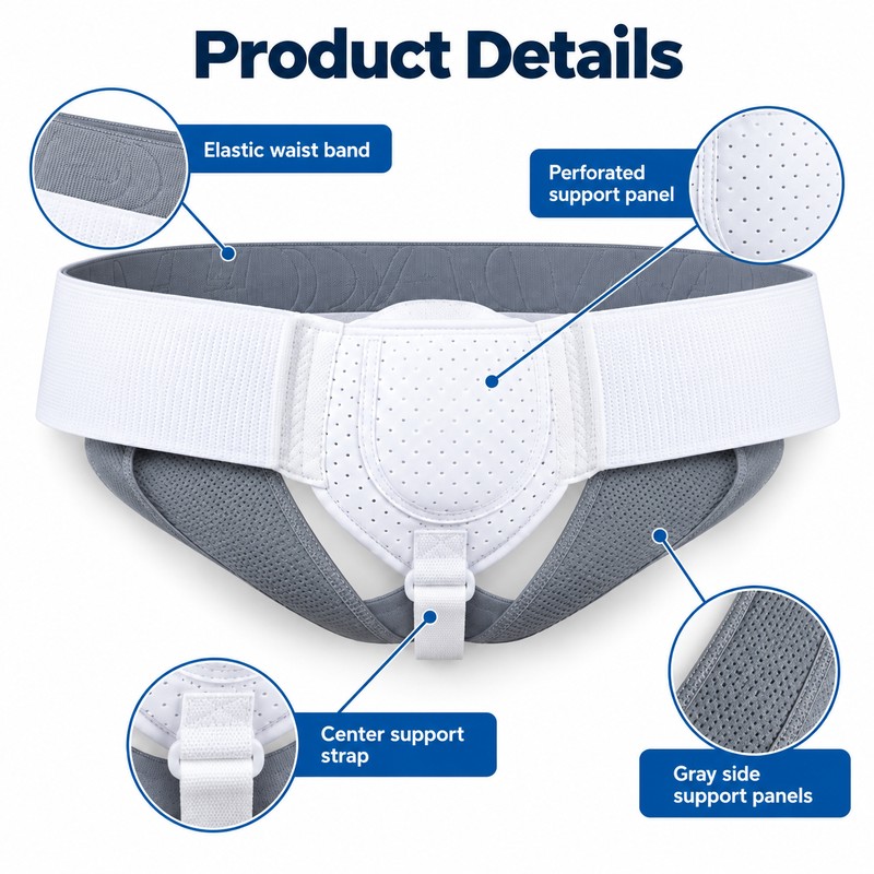 Breathable Inguinal Support Belt for Waist Wear – Adjustable Non-Woven