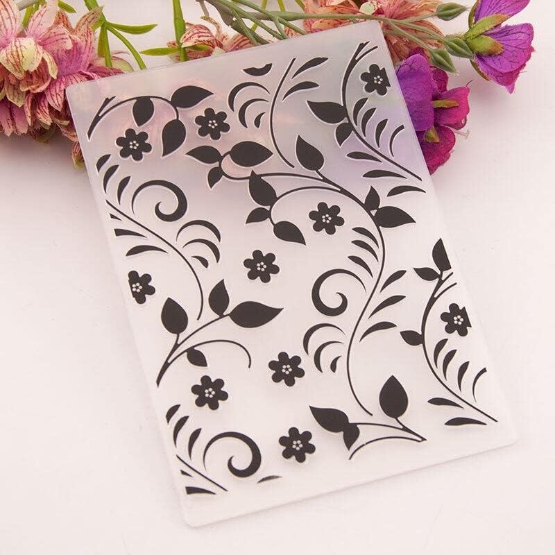 NZJ Spring Leaves Wall Brick Dandelion Plastic Embossing Folders for