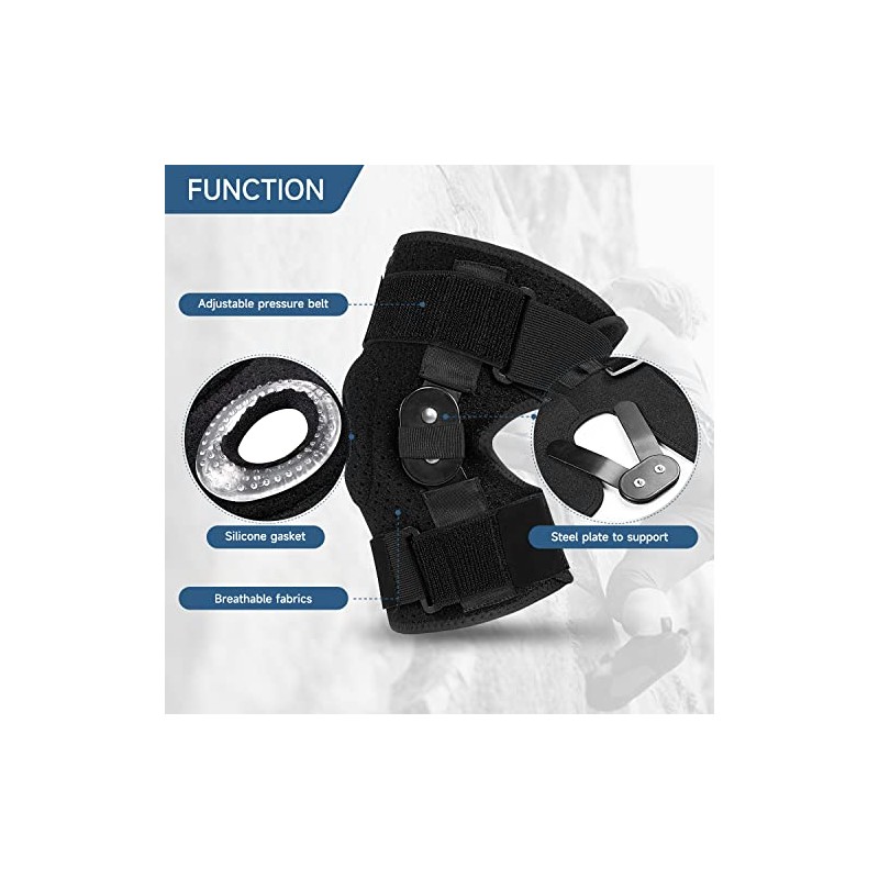 Hocafer- Rodillera Profesional Ajustable, Soporte Estable de La Rodilla de