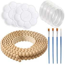 2 Rolls 20ft Flexible Molding Trim Peel and Stick,15mm Wood Color Wall Trim, Decorative PVC Molding Border with 4 Rolls of Tape, Paintable DIY Decorative Moulding for Bathroom Mirror, Backsplash