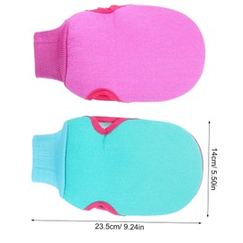 Beavorty Exfoliating Gloves for Shower Bath 2 Pieces Body Scrubber Mitts Deep Exfoliating Bath Gloves