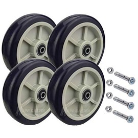 Drywall & Sheetrock Dolly Polyurethane Wheels with Axles Set of 4 - USA Made