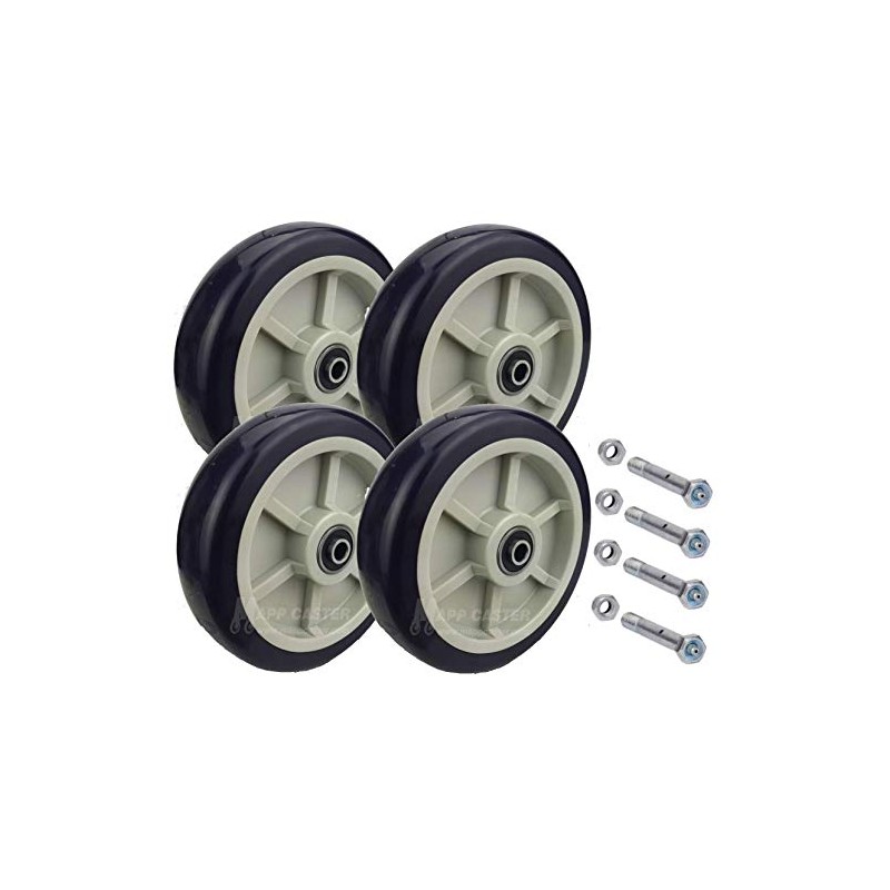 Drywall & Sheetrock Dolly Polyurethane Wheels with Axles Set of