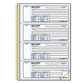 Rediform 8L810 Money Receipt Book 7 x 2 3/4 Carbonless Duplicate Twin Wire 300 Sets/Book
