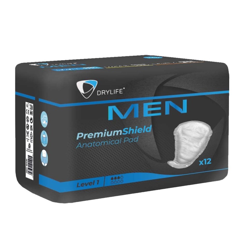 Drylife Men Level 1 Premium Shield Incontinence Pads for Bladder