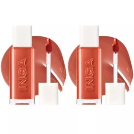 Inga 잉가 워터 글로우 촉촉 볼륨 립틴트 웜톤 브룩 X2개 Inga Water Glow Moisture Volume Lip Tint Warm Tone Brook X2 Packs