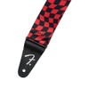 Fender Wavy Checkerboard Polyester Guitar Strap, Adjustable from 34"-59", Leather