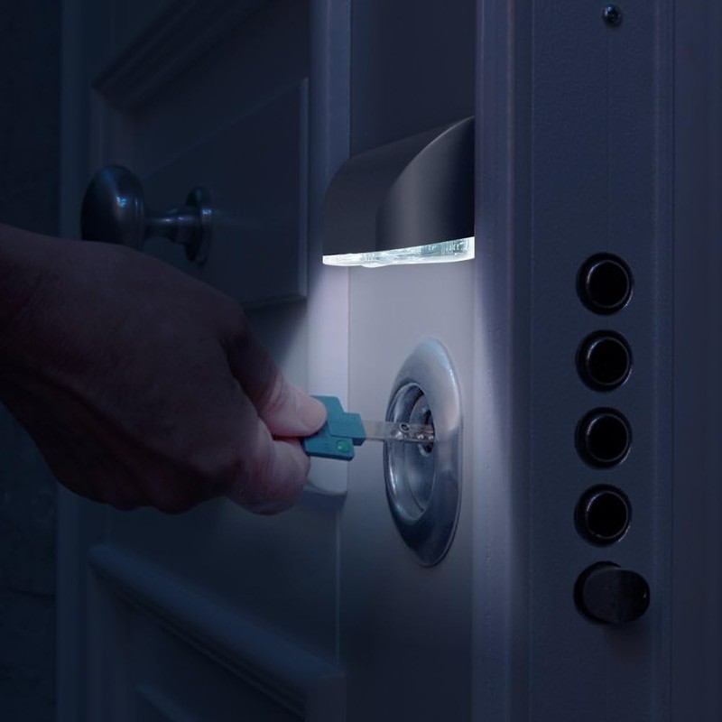 Keyhole Light,AMZSTAR 4LED Keyhole Lamp Infrared PIR Motion Detector Cabinet