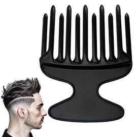 Curling Comb, Natural Curls, Finger Styler Comb for Curls, 13 x 10.5 cm Afro Comb Coarse for Hairdressing Salon at Home, Black