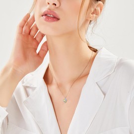 PROESS Sunflower Locket Necklace for Women that Hold Pictures S925 Sterling Silver Sunflower Heart Necklace for Birthday Jewelry Gift