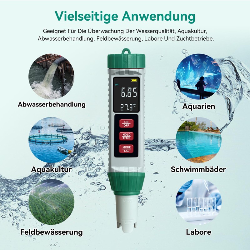 Shiptree PH Meter High Precision (± 0.01), Water Tester, pH