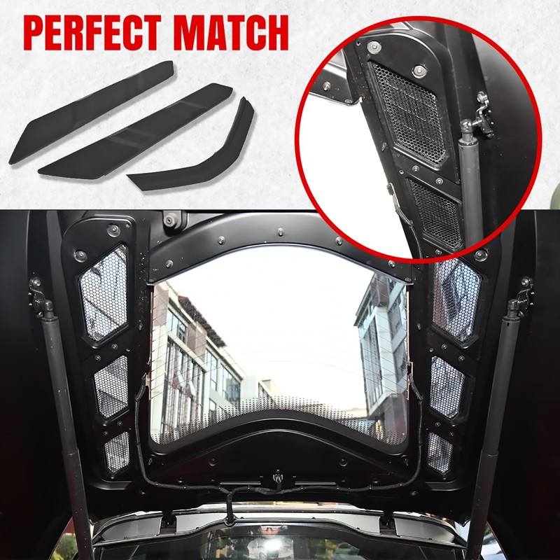 BILLFARO Dry Bay Vent Blocks and Rear Window Spoiler,Rear Hatch