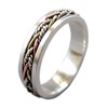Energy Stone "TWINE Meditation Spinner Ring in Sterling Silver (Style#