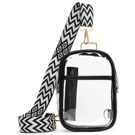 GOIACII Shoulder Bag for Women Clear Sling Bag Clear Fanny Pack Crossbody Bag Purses