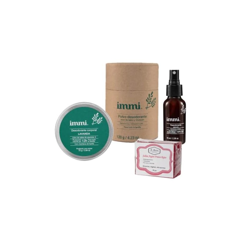 immi Kit Desodorante Axilas, Pies y Cuerpo, 1 Jabon 50gr